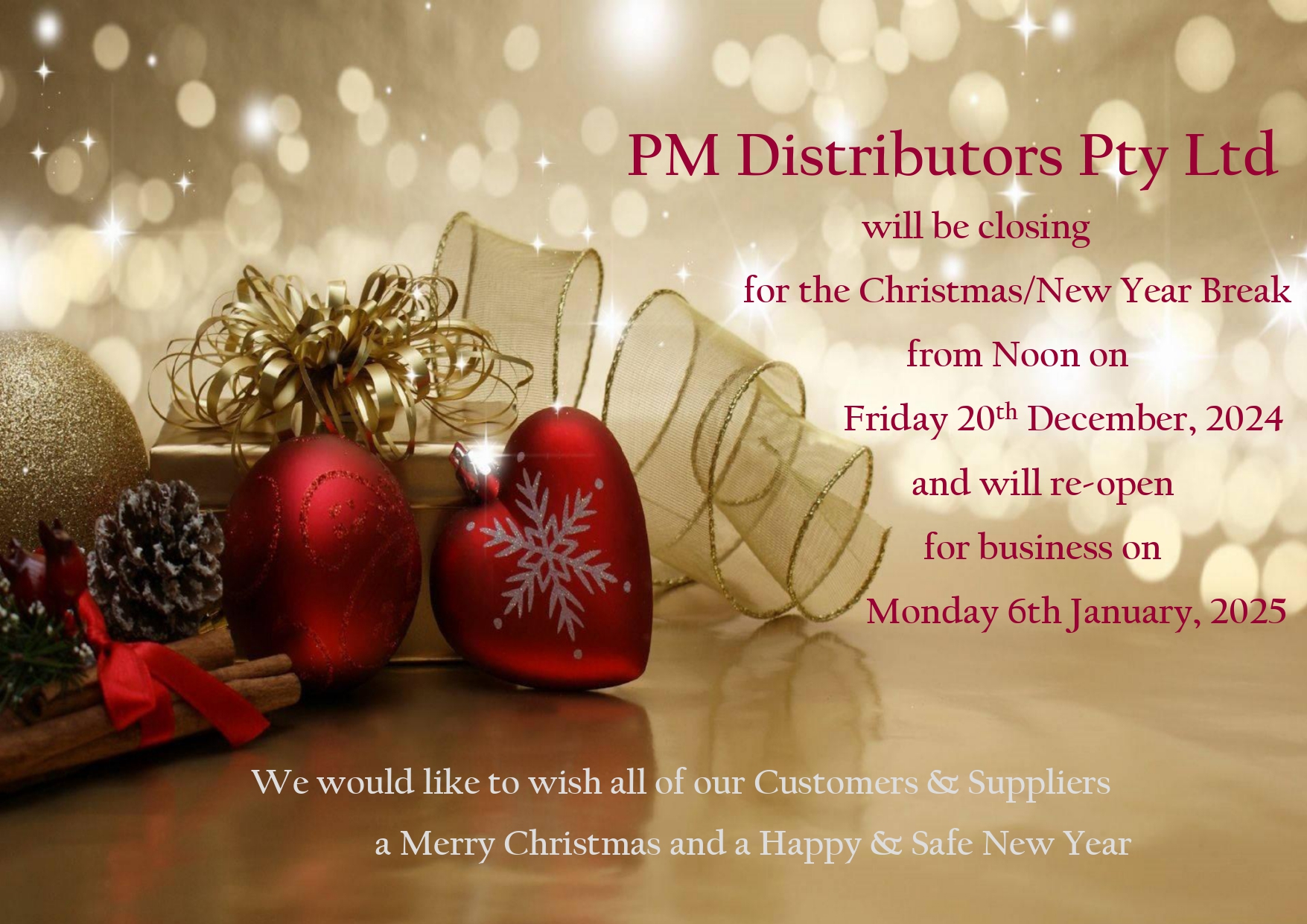 Xmas Closure 2024